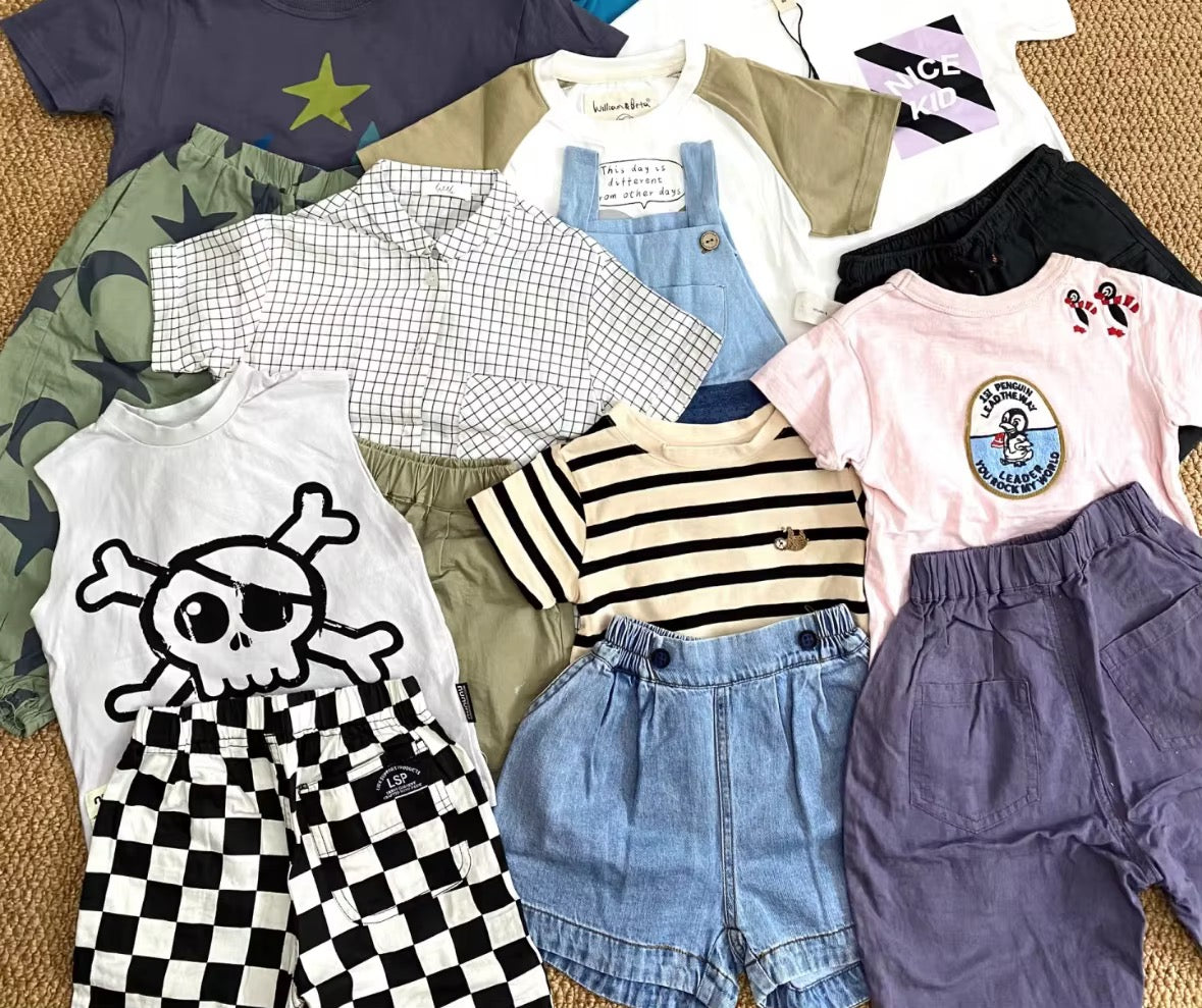 Used Summer Children's Clothing Lot | $8.78/kg Shipping Included | 45 kg | Approx. 465 Pieces