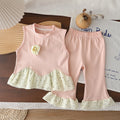 Two piece set of summer clothes for baby girls