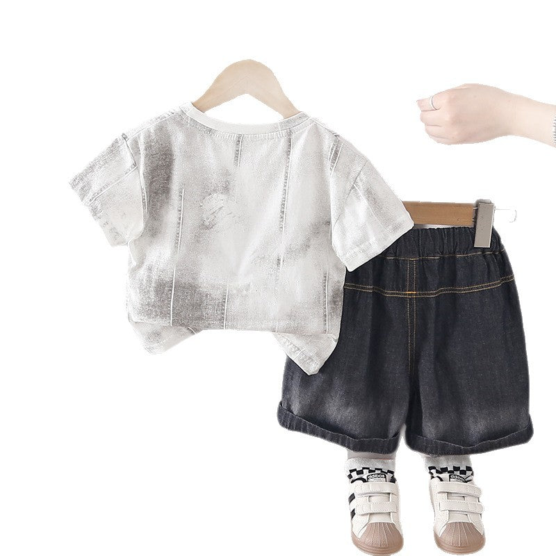 Baby summer short sleeved two-piece set