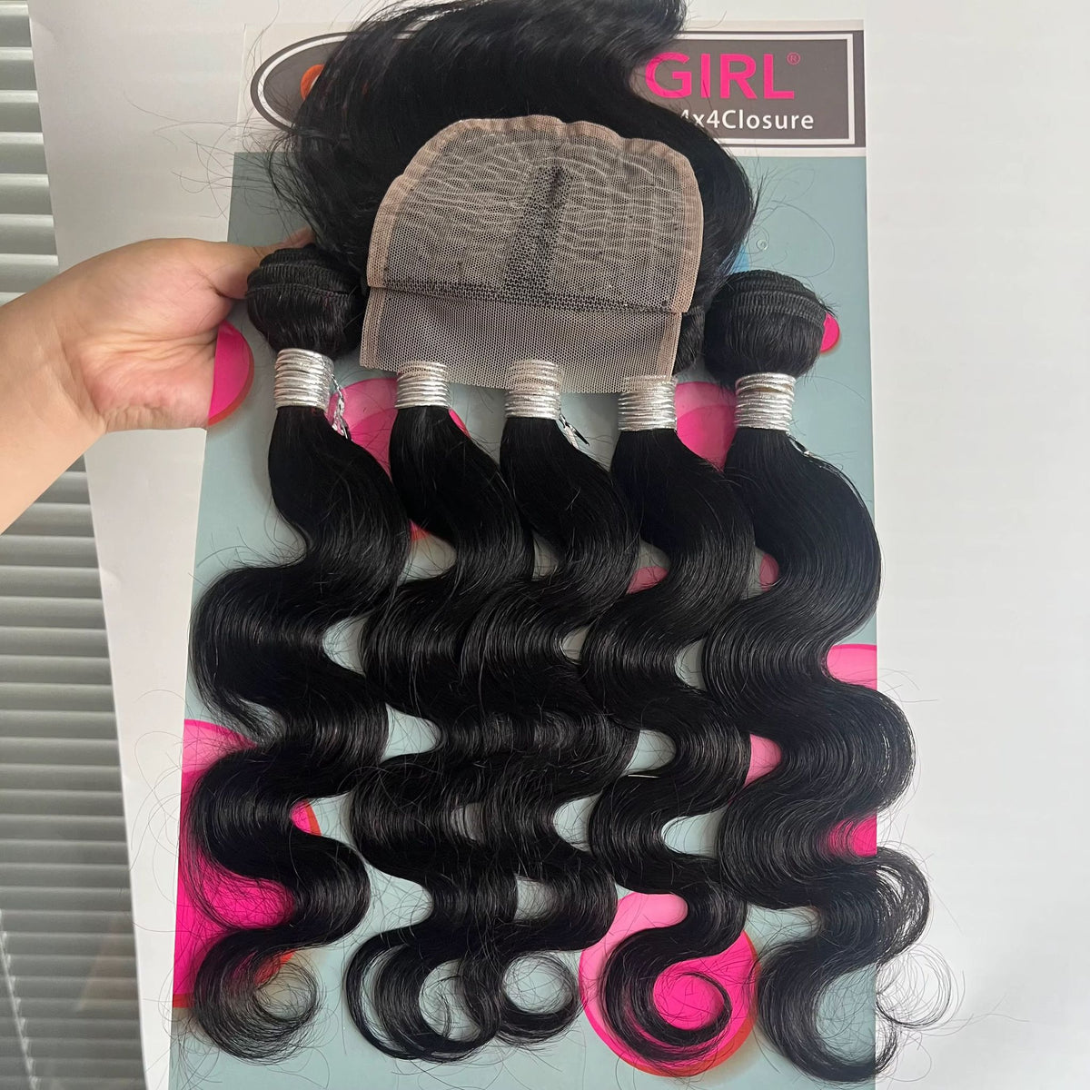 Body Wave Hair – 5 Bundles + Machine-Made T Closure. MOQ 6 pack . 10”-22” Weights 170g-220g