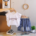 Baby summer style baby children's thin vest shorts two-piece set
