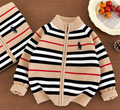 Kids Striped Zip-Up Knit Sweater Jacket  unit $3.60( MOQ 5 )