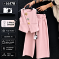 Girls’ 2-Piece Vest & Wide-Leg Pants Set | MOQ 24 | $20 Per Set