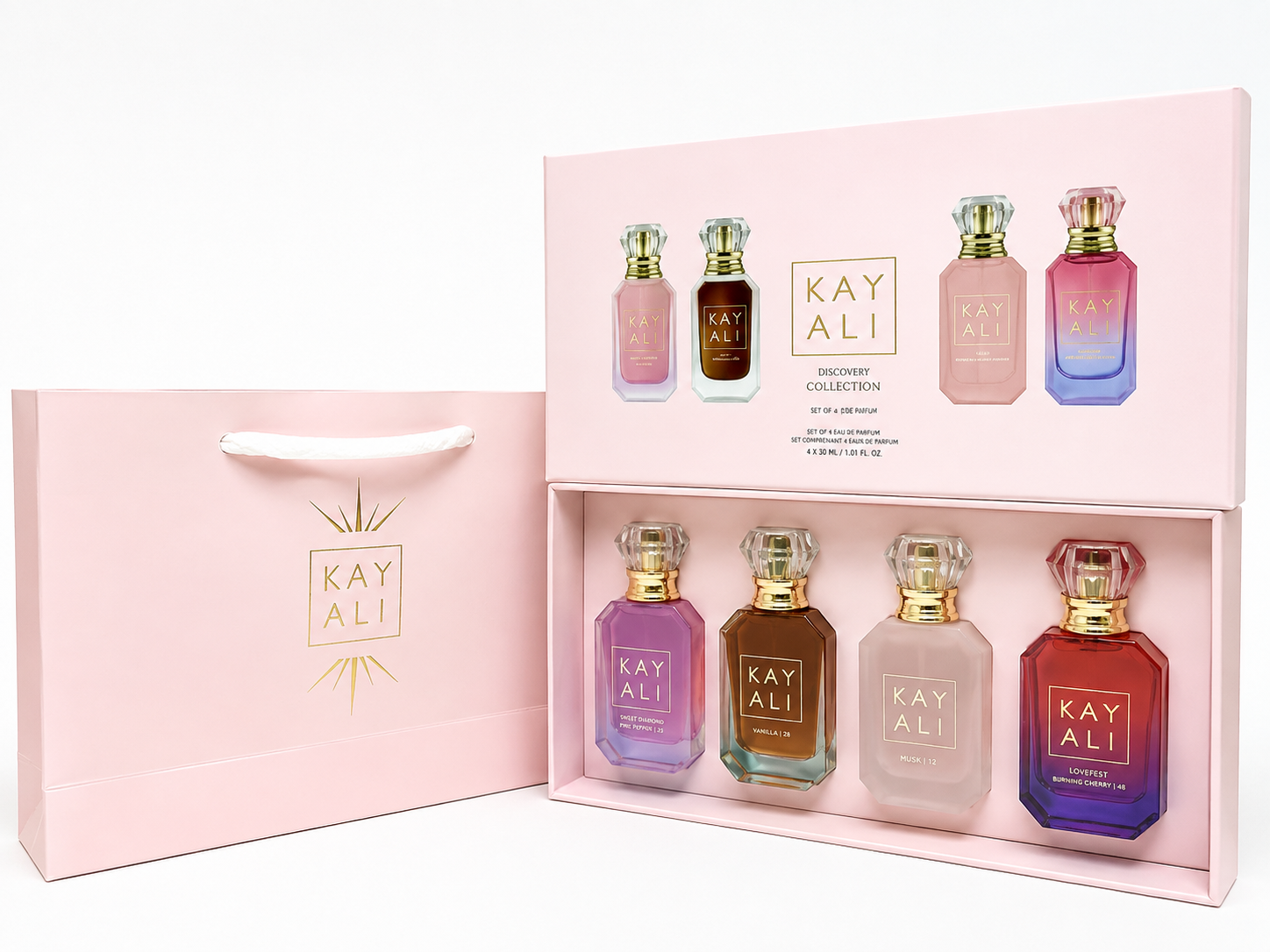 KAYALI Discovery Collection – 4-Piece Perfume Gift Set, 30ml Each