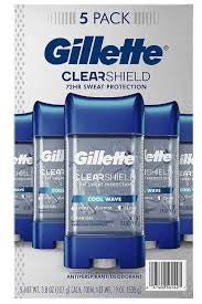 GILLETTE DEOD GEL COOL WAVE 108gm 5-PK /MOQ 5 / 1 pack $47