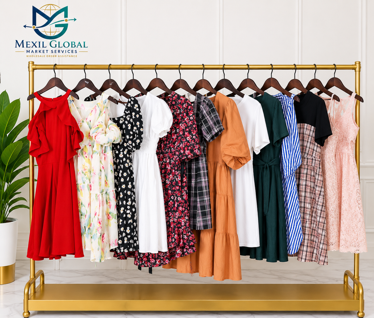 Grade A Ladies Cotton Dress Wholesale Lot | $7.80/kg | 45 kg | Approx. 180 Pieces