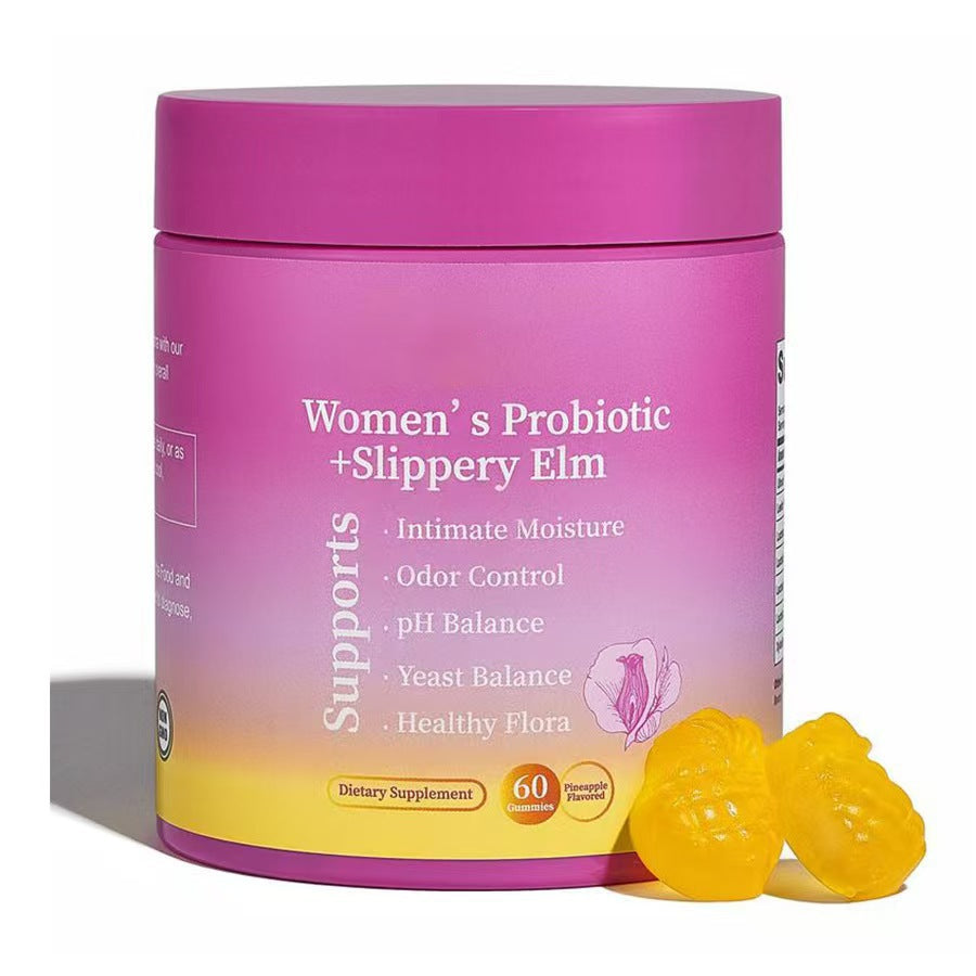 Women's Probiotic + Slippery Elm Gummies – 60 Count | MOQ 50 | $7.50/unit