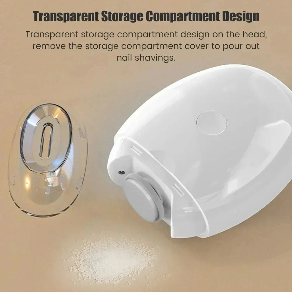 2in1 Electric Nail Clipper Cutter with LED Light Anti-Pinch Automatic Nail Grinder Trimmer for Baby Mini Manicure Tool Nail Care
