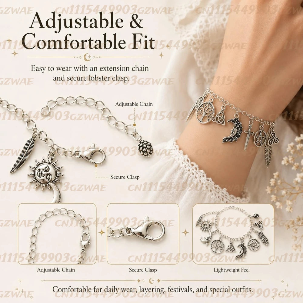 MoonMyst™ Charm Bracelet 🌙✨ — Celestial Magic on Your Wrist