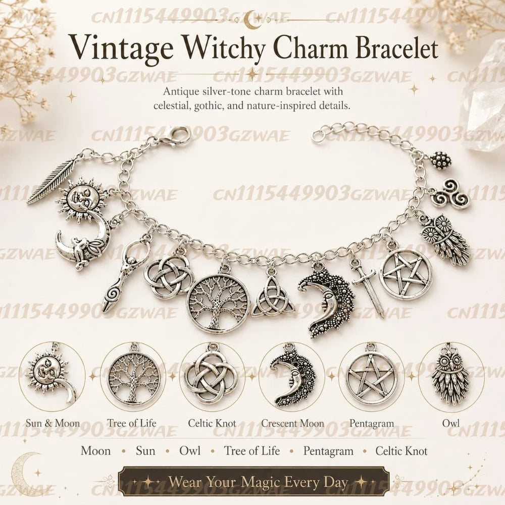 MoonMyst™ Charm Bracelet 🌙✨ — Celestial Magic on Your Wrist