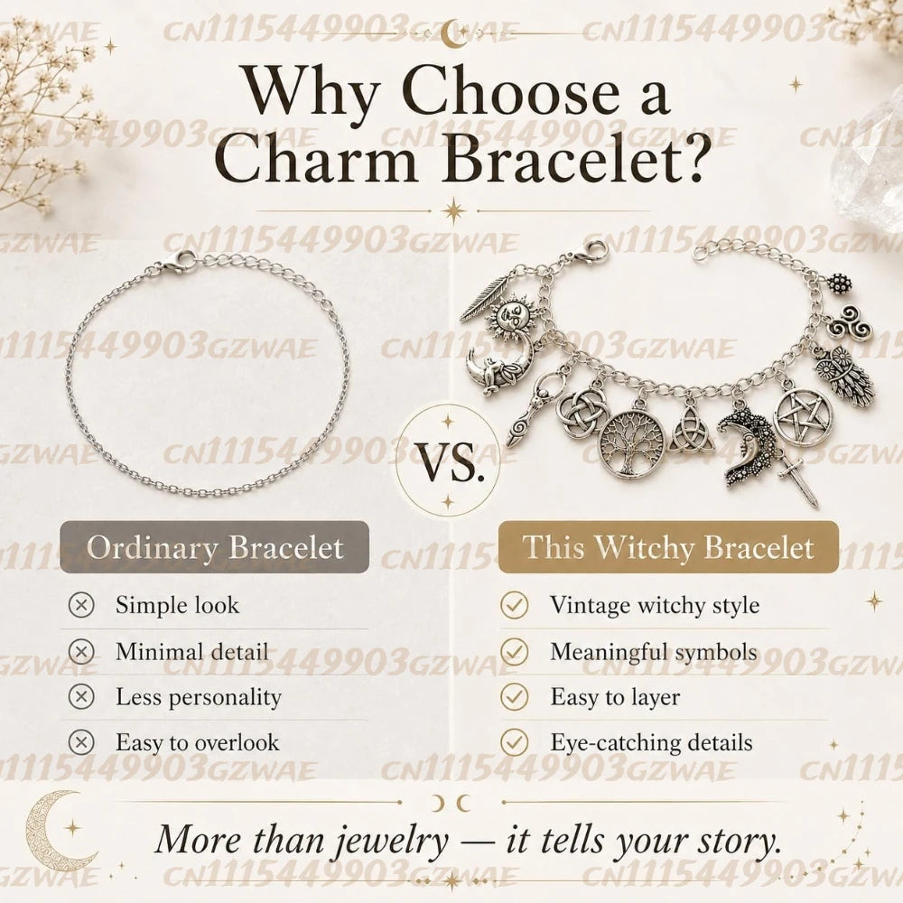 MoonMyst™ Charm Bracelet 🌙✨ — Celestial Magic on Your Wrist
