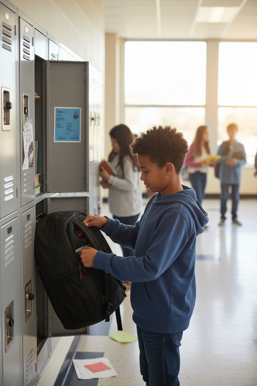 Elèv ak locker