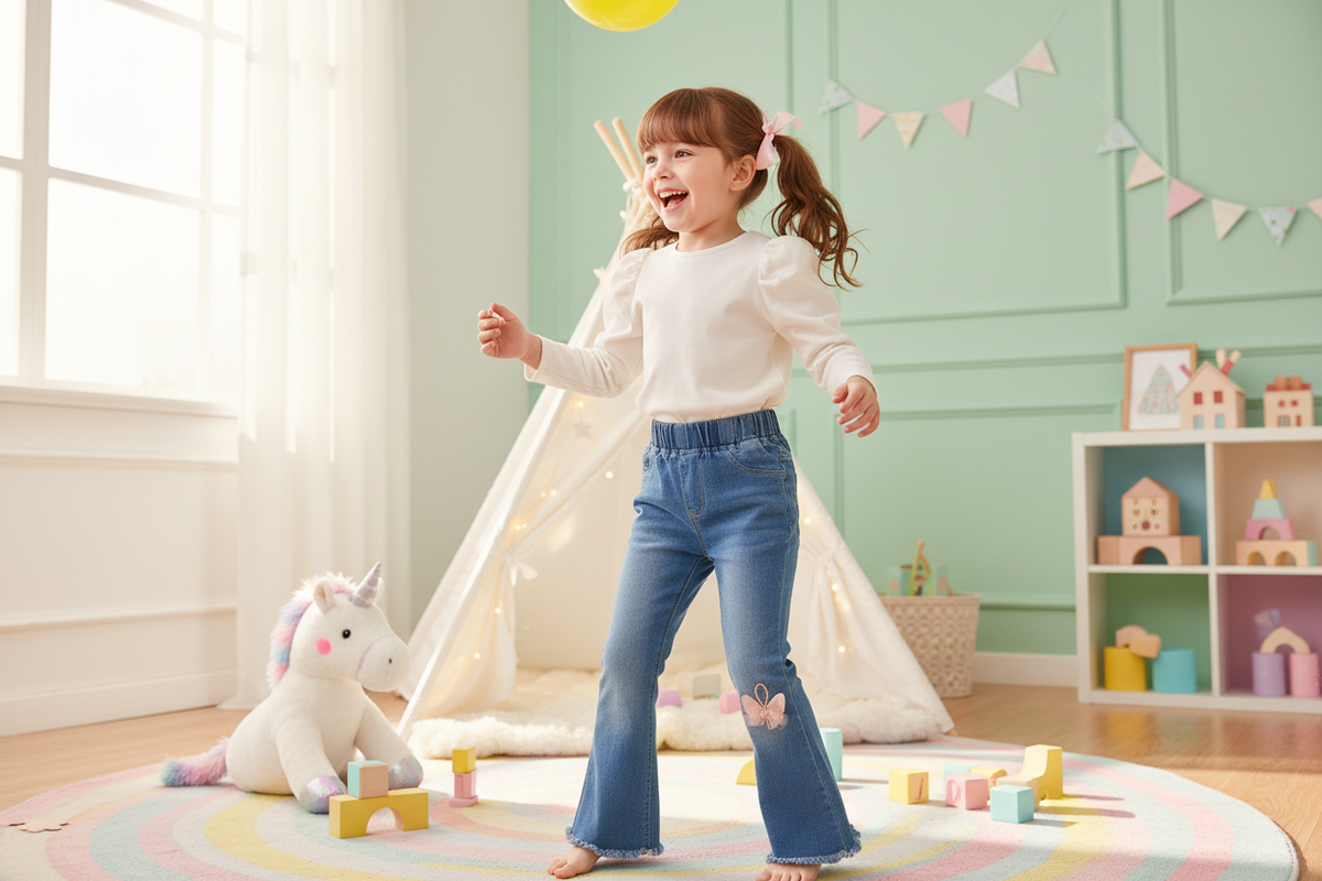 Girls Denim Jeans Lifestyle 2 – Indoor Fun