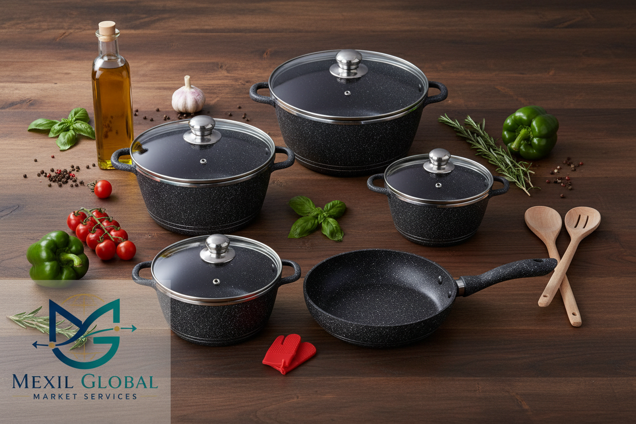 Black Cookware - Flat Lay