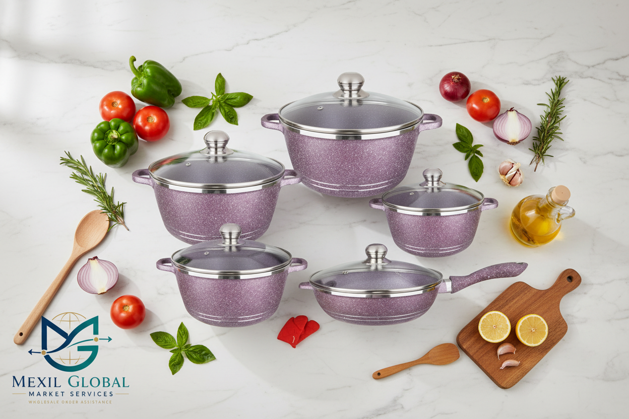Purple Cookware - Flat Lay