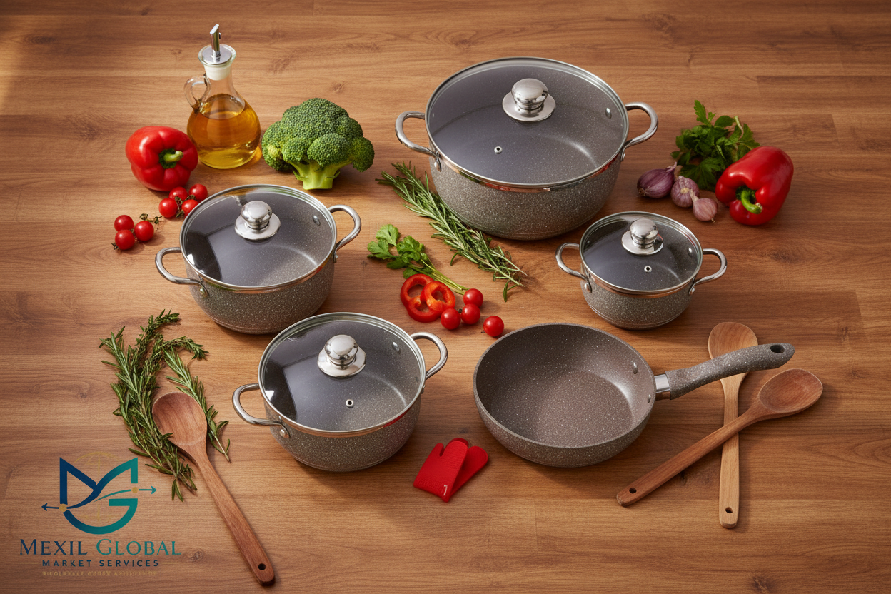 Brown Cookware - Flat Lay