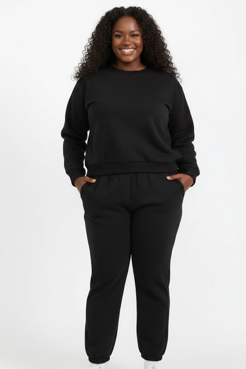 Fleece Tracksuit Set | $17/pc | MOQ 4 pack per Color. Pack 1xl -2xl -3xl . 2-2-2