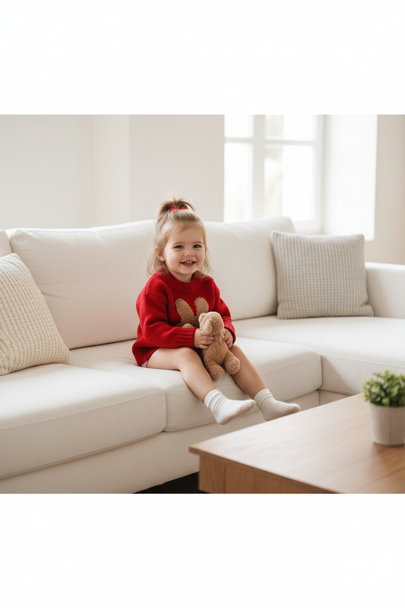 Kids Red Bunny Rabbit Knit Sweater | $3.80/unit | MOQ 24