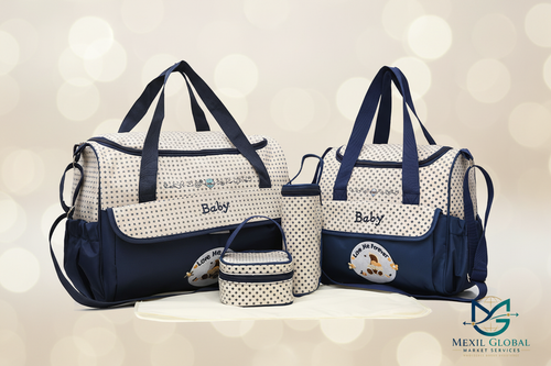 Baby Diaper Bag Navy - Elegant Background