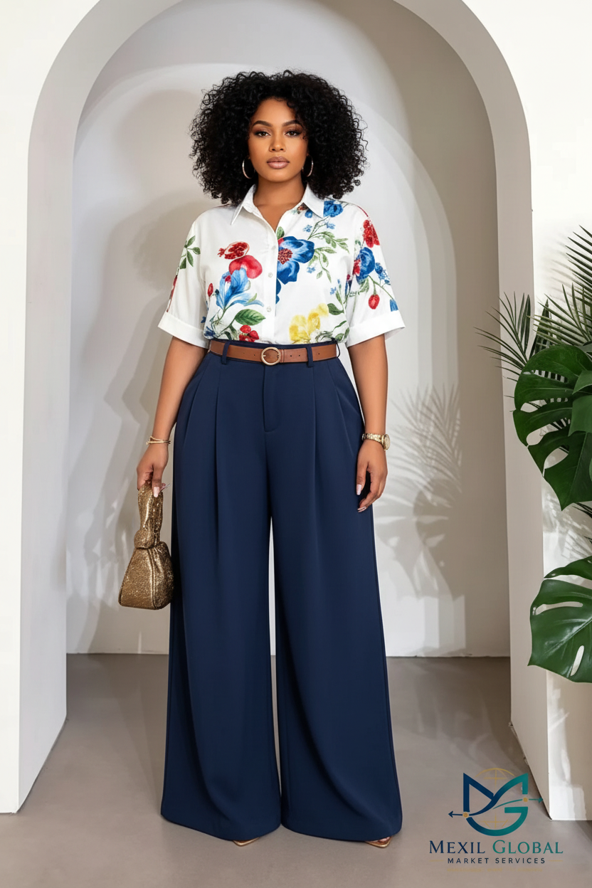 Women's Office Wide-Leg Palazzo Pants – 5 Colors | MOQ 10 pc/Style