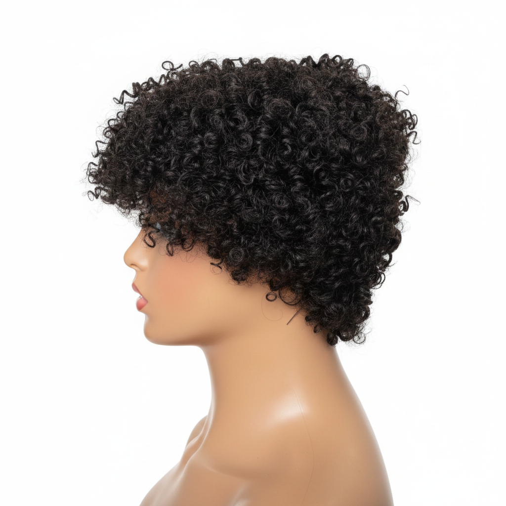 Pixie Curly Wig - Side Profile