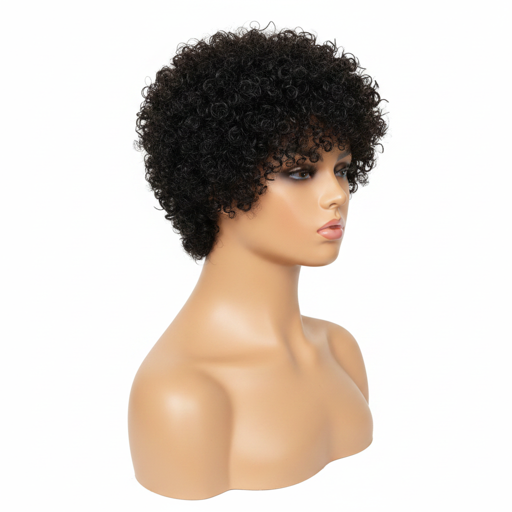 Pixie Curly Wig - Three Quarter View