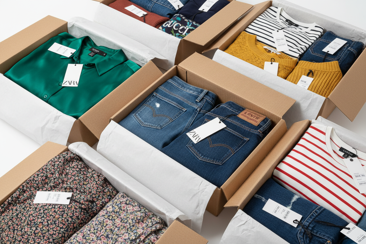 Women's Clothing in Boxes